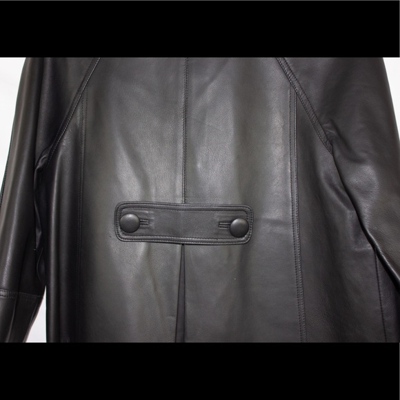 Kenar Size 10 Black Cropped Leather Jacket - Picture 4 of 5